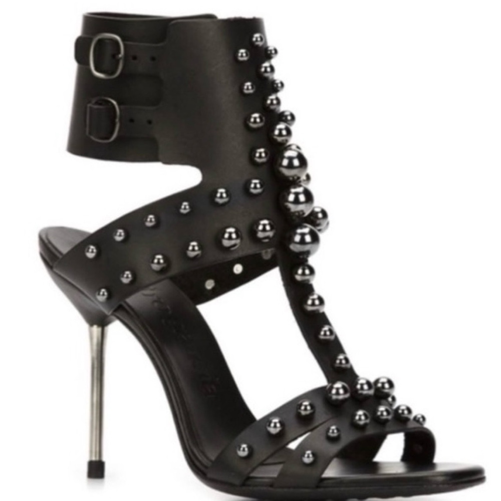 Pedro Garcia Black Studded Heels